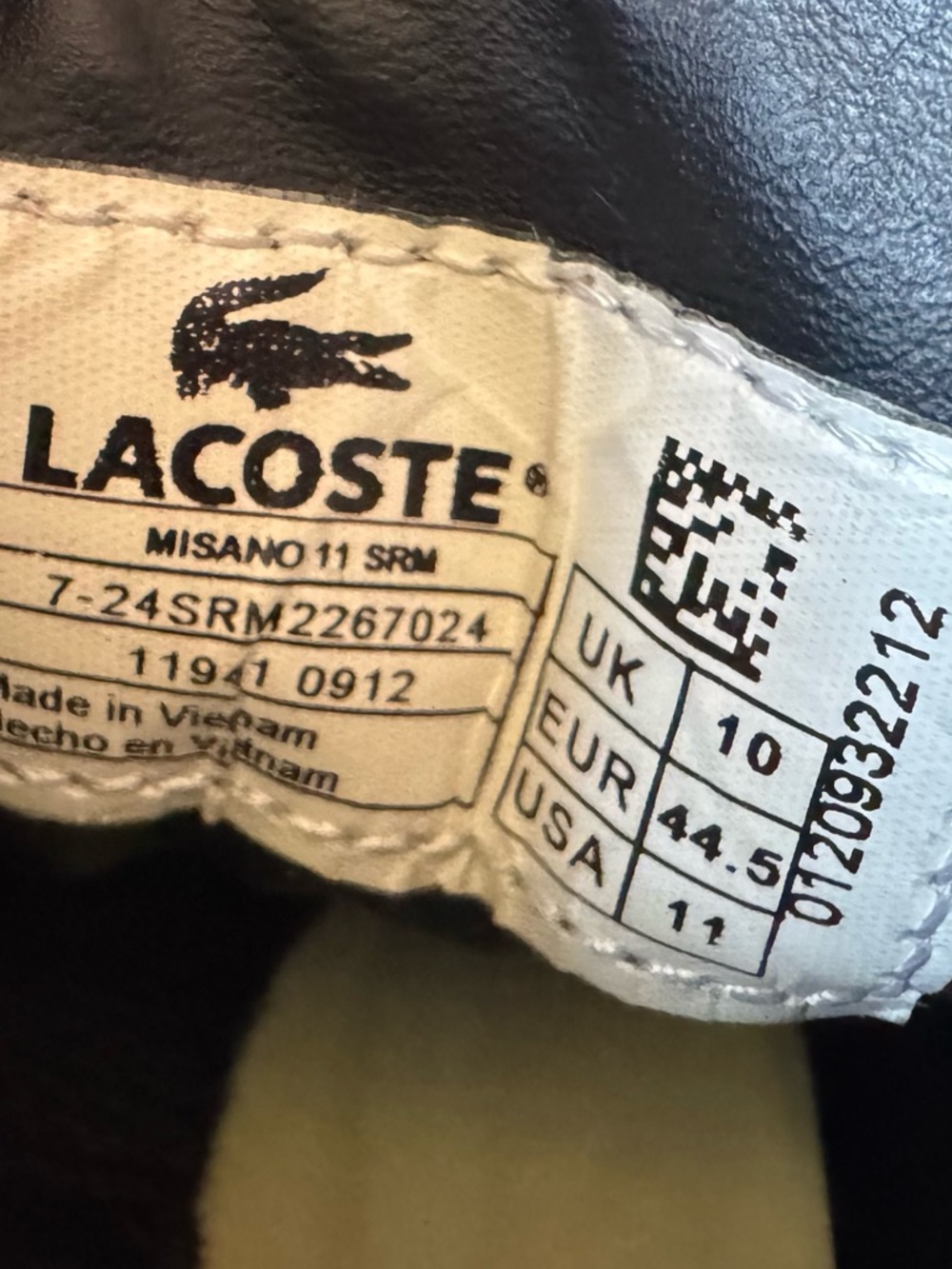 Lacoste Men's Black Leather & Suede Low-Top Sneakers - Picture 7 of 9